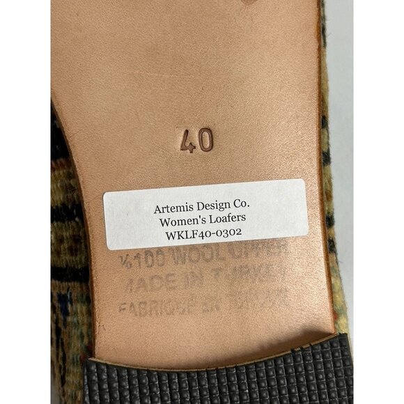 Artemis Design Co. Women's Wool Carpet Loafers - Sz 9.5 - Picture 9 of 9